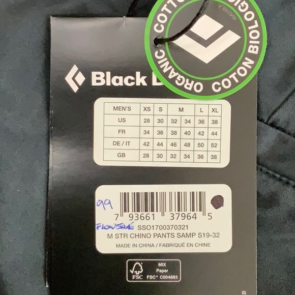 Black Diamond FLOWSTONE CHINO PANT - Carbon - Picture 10 of 10